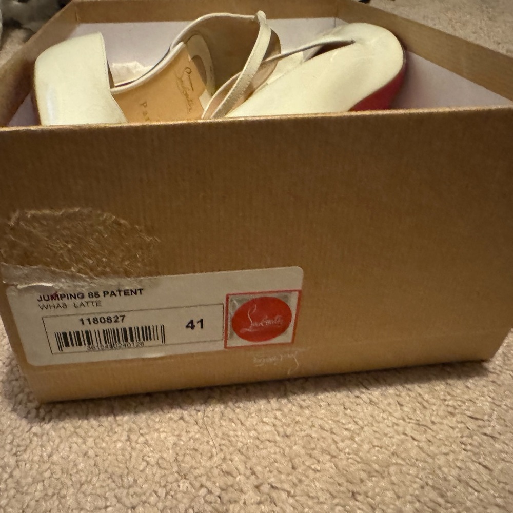 Christian Louboutin Latte Patent Heels